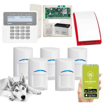 ZESTAW ALARMOWY SATEL PERFECTA 32 LTE SET-A 5 CZUJEK BOSCH PET PRF-LCD SYRENA SP-4001R